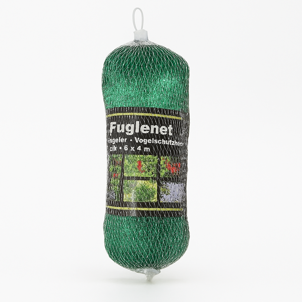 Fuglenet 10X15Mm Grøn Plast - 4X5M