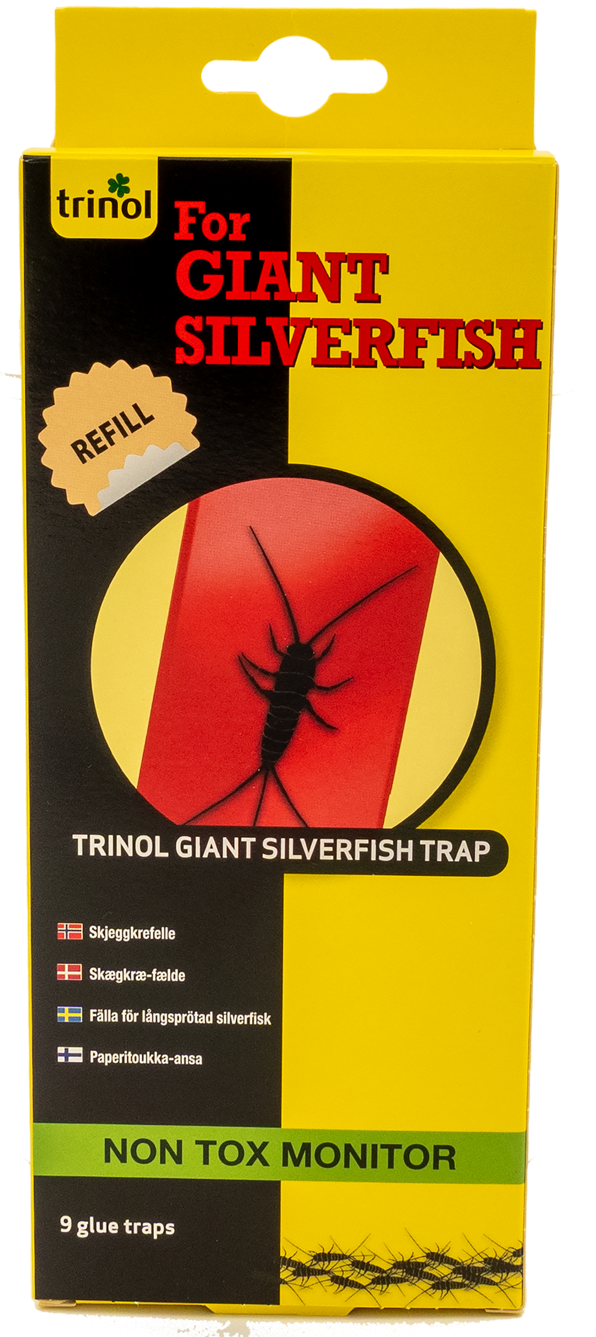 Skægkræfælde / sølvfisk fælde - limfælder, 9 stk.