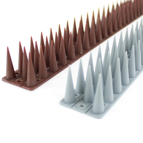 Fuglepigge / Dyrepigge i plast - Brun/Bordeux - Længde 49 cm.